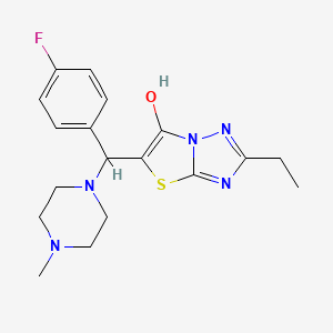 2-Ethyl-5-((4-fluorophenyl)(4-methylpiperazin-1-yl)methyl)thiazolo[3,2-b][1,2,4]triazol-6-ol