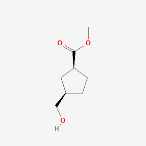 molecular formula C8H14O3 B2384408 Methyl cis-3-hydroxymethylcyclopentane-1-carboxylate CAS No. 58240-93-0