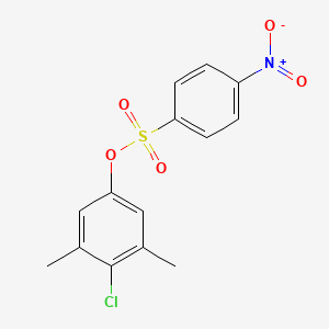 molecular formula C14H12ClNO5S B2384410 (4-Chloro-3,5-dimethylphenyl) 4-nitrobenzenesulfonate CAS No. 2415561-77-0