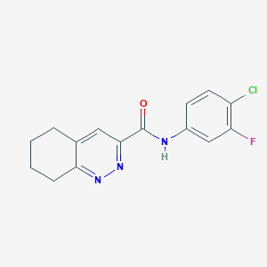 molecular formula C15H13ClFN3O B2384416 N-(4-Chloro-3-fluorophenyl)-5,6,7,8-tetrahydrocinnoline-3-carboxamide CAS No. 2415513-01-6