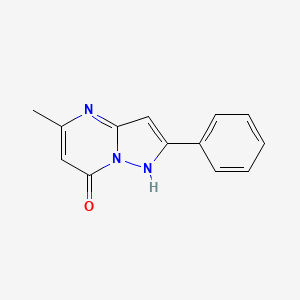 molecular formula C13H11N3O B2384418 5-Methyl-2-phenyl-pyrazolo[1,5-a]pyrimidin-7-ol CAS No. 1165948-79-7