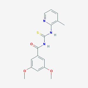 molecular formula C16H17N3O3S B238442 3,5-dimethoxy-N-[(3-methylpyridin-2-yl)carbamothioyl]benzamide 
