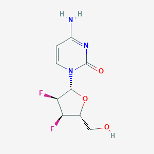 molecular formula C9H11F2N3O3 B238443 4-amino-1-[(2R,3S,4R,5R)-3,4-difluoro-5-(hydroxymethyl)oxolan-2-yl]pyrimidin-2-one CAS No. 128496-20-8