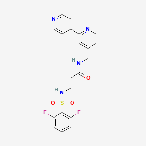 molecular formula C20H18F2N4O3S B2384432 N-([2,4'-bipyridin]-4-ylmethyl)-3-(2,6-difluorophenylsulfonamido)propanamide CAS No. 2034394-84-6