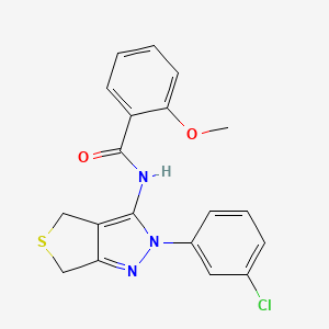 N-(2-(3-chlorophenyl)-4,6-dihydro-2H-thieno[3,4-c]pyrazol-3-yl)-2-methoxybenzamide