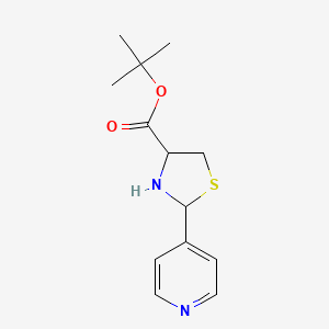 molecular formula C13H18N2O2S B2384439 Tert-butyl 2-pyridin-4-yl-1,3-thiazolidine-4-carboxylate CAS No. 2248260-84-4