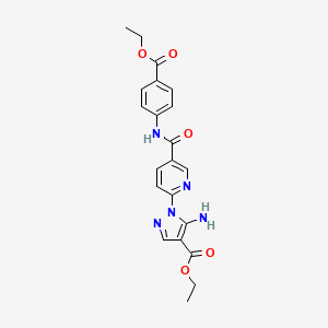 ethyl 5-amino-1-[5-({[4-(ethoxycarbonyl)phenyl]amino}carbonyl)pyridin-2-yl]-1H-pyrazole-4-carboxylate