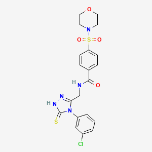 N-[[4-(3-chlorophenyl)-5-sulfanylidene-1H-1,2,4-triazol-3-yl]methyl]-4-morpholin-4-ylsulfonylbenzamide