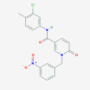 N-(3-chloro-4-methylphenyl)-1-(3-nitrobenzyl)-6-oxo-1,6-dihydropyridine-3-carboxamide