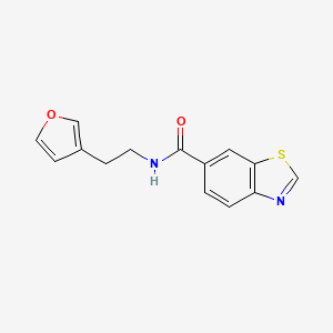 molecular formula C14H12N2O2S B2384470 N-(2-(furan-3-yl)ethyl)benzo[d]thiazole-6-carboxamide CAS No. 1797802-56-2