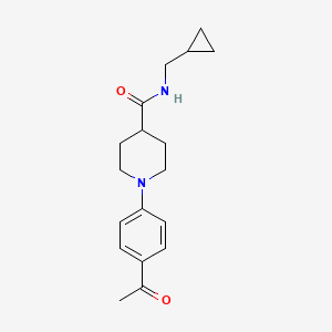 molecular formula C18H24N2O2 B2384478 1-(4-acetylphenyl)-N-(cyclopropylmethyl)piperidine-4-carboxamide CAS No. 900018-93-1