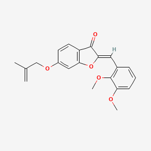 molecular formula C21H20O5 B2384485 (Z)-2-(2,3-dimethoxybenzylidene)-6-((2-methylallyl)oxy)benzofuran-3(2H)-one CAS No. 620547-37-7
