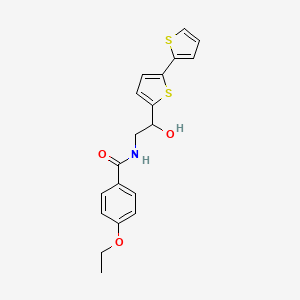 molecular formula C19H19NO3S2 B2384486 N-(2-{[2,2'-联噻吩]-5-基}-2-羟乙基)-4-乙氧基苯甲酰胺 CAS No. 2097900-80-4