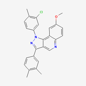 molecular formula C26H22ClN3O B2384489 1-(3-chloro-4-methylphenyl)-3-(3,4-dimethylphenyl)-8-methoxy-1H-pyrazolo[4,3-c]quinoline CAS No. 901267-85-4
