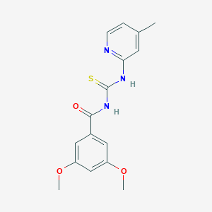molecular formula C16H17N3O3S B238449 3,5-dimethoxy-N-[(4-methylpyridin-2-yl)carbamothioyl]benzamide 