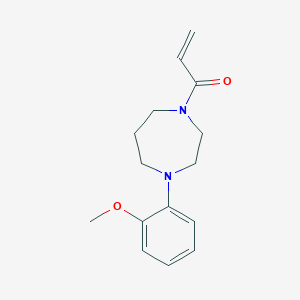 molecular formula C15H20N2O2 B2384504 1-[4-(2-Methoxyphenyl)-1,4-diazepan-1-yl]prop-2-en-1-one CAS No. 2361656-25-7
