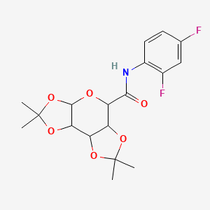 molecular formula C18H21F2NO6 B2384506 N-(2,4-difluorophenyl)-4,4,11,11-tetramethyl-3,5,7,10,12-pentaoxatricyclo[7.3.0.0^{2,6}]dodecane-8-carboxamide CAS No. 1093684-03-7