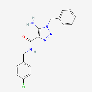 molecular formula C17H16ClN5O B2384509 5-amino-1-benzyl-N-(4-chlorobenzyl)-1H-1,2,3-triazole-4-carboxamide CAS No. 899749-92-9