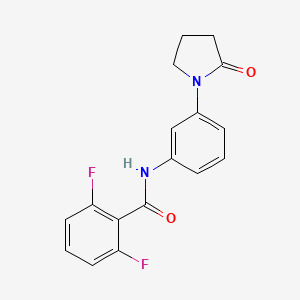 molecular formula C17H14F2N2O2 B2384515 2,6-difluoro-N-[3-(2-oxopyrrolidin-1-yl)phenyl]benzamide CAS No. 941201-82-7