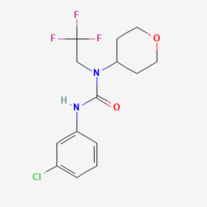 3-(3-chlorophenyl)-1-(tetrahydro-2H-pyran-4-yl)-1-(2,2,2-trifluoroethyl)urea