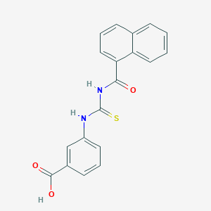 molecular formula C19H14N2O3S B238452 3-{[(1-Naphthoylamino)carbothioyl]amino}benzoic acid 