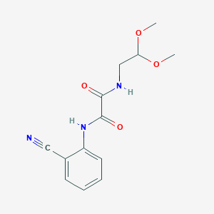 molecular formula C13H15N3O4 B2384520 N1-(2-cyanophenyl)-N2-(2,2-dimethoxyethyl)oxalamide CAS No. 898349-95-6