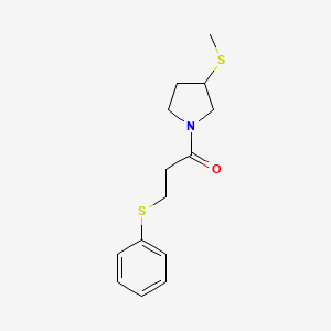 1-(3-(Methylthio)pyrrolidin-1-yl)-3-(phenylthio)propan-1-one
