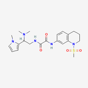 N1-(2-(dimethylamino)-2-(1-methyl-1H-pyrrol-2-yl)ethyl)-N2-(1-(methylsulfonyl)-1,2,3,4-tetrahydroquinolin-7-yl)oxalamide
