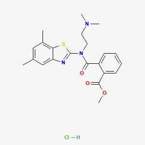 Methyl 2-((2-(dimethylamino)ethyl)(5,7-dimethylbenzo[d]thiazol-2-yl)carbamoyl)benzoate hydrochloride