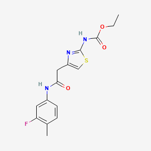 Ethyl (4-(2-((3-fluoro-4-methylphenyl)amino)-2-oxoethyl)thiazol-2-yl)carbamate