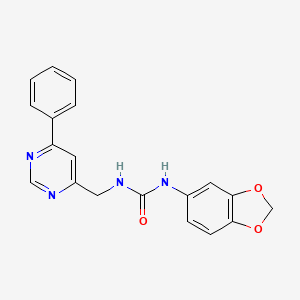 1-(Benzo[d][1,3]dioxol-5-yl)-3-((6-phenylpyrimidin-4-yl)methyl)urea