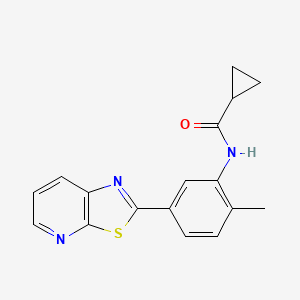 N-(2-methyl-5-(thiazolo[5,4-b]pyridin-2-yl)phenyl)cyclopropanecarboxamide