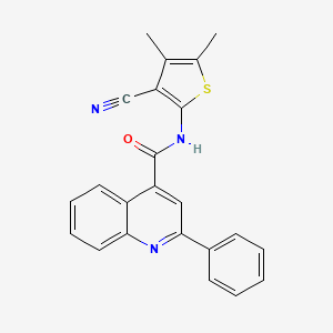 N-(3-cyano-4,5-dimethylthiophen-2-yl)-2-phenylquinoline-4-carboxamide