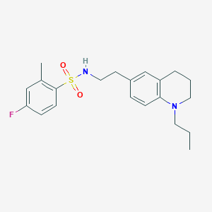 4-fluoro-2-methyl-N-(2-(1-propyl-1,2,3,4-tetrahydroquinolin-6-yl)ethyl)benzenesulfonamide