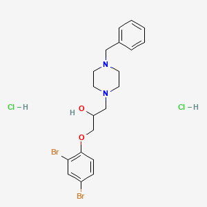 1-(4-Benzylpiperazin-1-yl)-3-(2,4-dibromophenoxy)propan-2-ol dihydrochloride