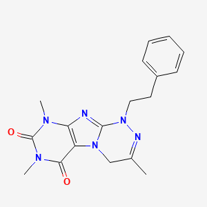 3,7,9-trimethyl-1-phenethyl-7,9-dihydro-[1,2,4]triazino[3,4-f]purine-6,8(1H,4H)-dione