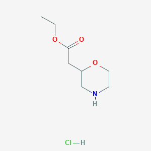 B2384547 Ethyl 2-(morpholin-2-yl)acetate hydrochloride CAS No. 1992985-32-6; 503601-25-0
