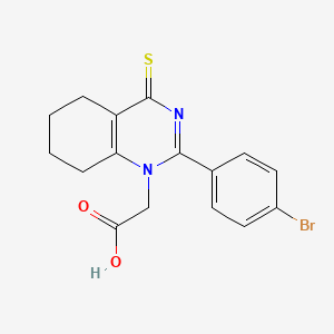2-(2-(4-bromophenyl)-4-thioxo-5,6,7,8-tetrahydroquinazolin-1(4H)-yl)acetic acid
