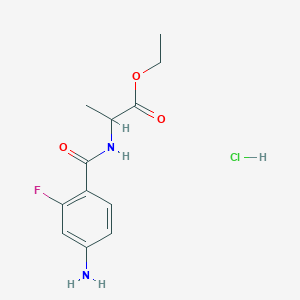 Ethyl 2-[(4-amino-2-fluorophenyl)formamido]propanoate hydrochloride