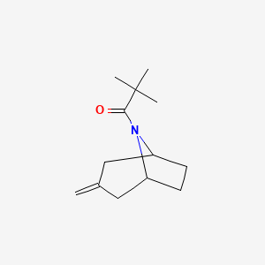 molecular formula C13H21NO B2384559 2,2-dimethyl-1-((1R,5S)-3-methylene-8-azabicyclo[3.2.1]octan-8-yl)propan-1-one CAS No. 2320860-95-3
