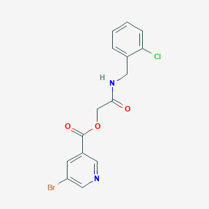 molecular formula C15H12BrClN2O3 B2384565 2-((2-chlorobenzyl)amino)-2-oxoethyl 5-bromonicotinate CAS No. 387378-54-3