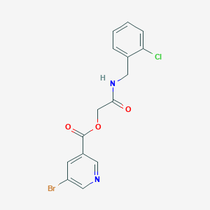 molecular formula C15H12BrClN2O3 B2384565 [2-[(2-Chlorophenyl)methylamino]-2-oxoethyl] 5-bromopyridine-3-carboxylate CAS No. 387378-54-3