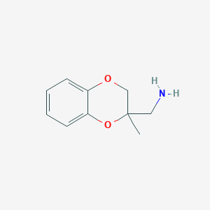 molecular formula C10H13NO2 B2384568 (2-Methyl-2,3-dihydro-1,4-benzodioxin-2-yl)methanamine CAS No. 802851-07-6