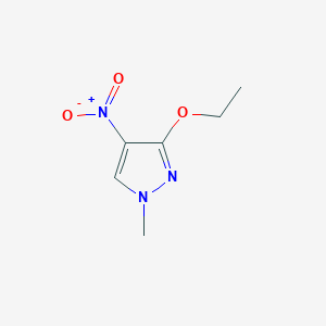 molecular formula C6H9N3O3 B2384575 3-ethoxy-1-methyl-4-nitro-1H-pyrazole CAS No. 1443279-01-3