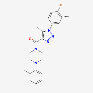 (1-(4-bromo-3-methylphenyl)-5-methyl-1H-1,2,3-triazol-4-yl)(4-(o-tolyl)piperazin-1-yl)methanone