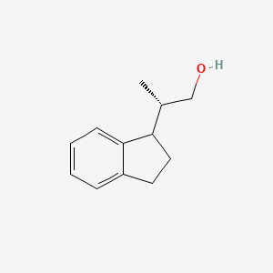 molecular formula C12H16O B2384578 (2S)-2-(2,3-Dihydro-1H-inden-1-yl)propan-1-ol CAS No. 2248212-84-0
