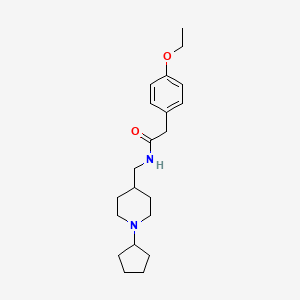 molecular formula C21H32N2O2 B2384580 N-[(1-cyclopentylpiperidin-4-yl)methyl]-2-(4-ethoxyphenyl)acetamide CAS No. 954020-26-9