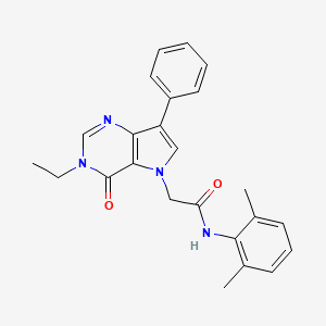N-(2,6-dimethylphenyl)-2-(3-ethyl-4-oxo-7-phenyl-3,4-dihydro-5H-pyrrolo[3,2-d]pyrimidin-5-yl)acetamide