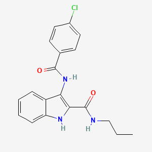 3-(4-chlorobenzamido)-N-propyl-1H-indole-2-carboxamide