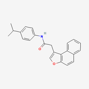 molecular formula C23H21NO2 B2384589 N-[4-(methylethyl)phenyl]-2-naphtho[2,1-b]furanylacetamide CAS No. 622351-62-6